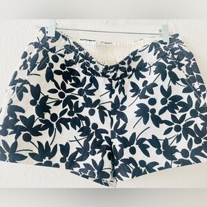 J. Crew Black and White Floral Women's Shorts
